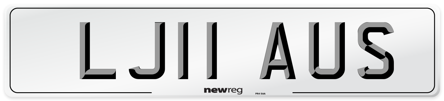 LJ11 AUS Number Plate from New Reg